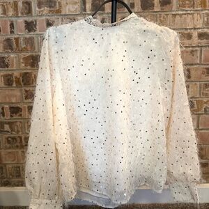 Elegant Cream Lace Women's Top